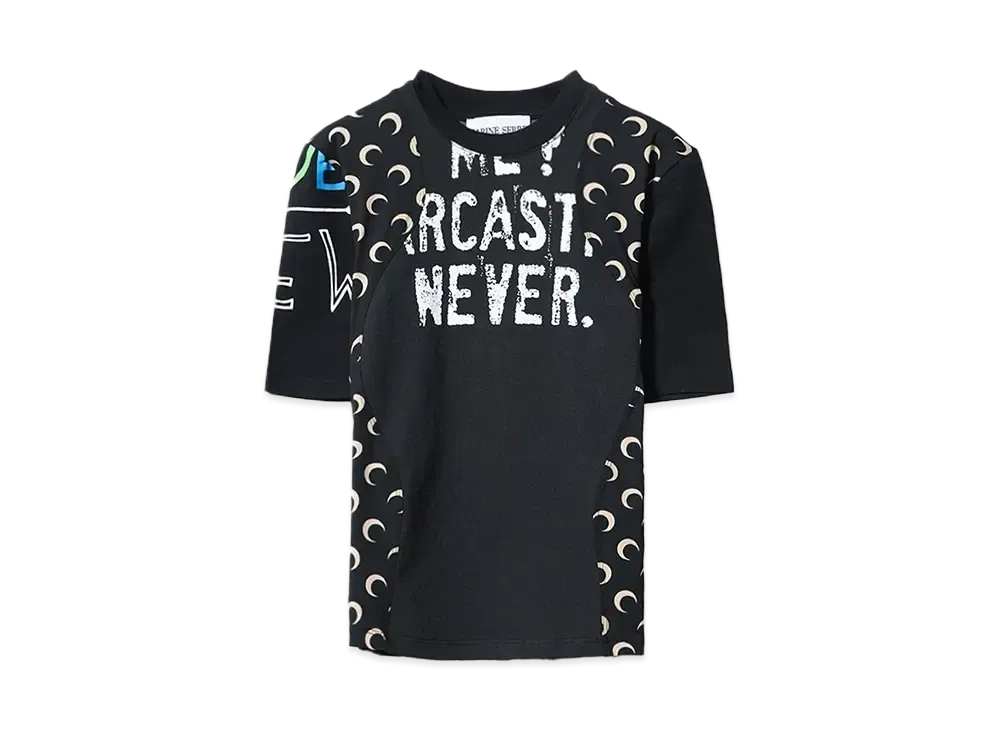 Marine serre REGENERATED GRAPHIC T-SHIRTS BABY FIT "BLACK"