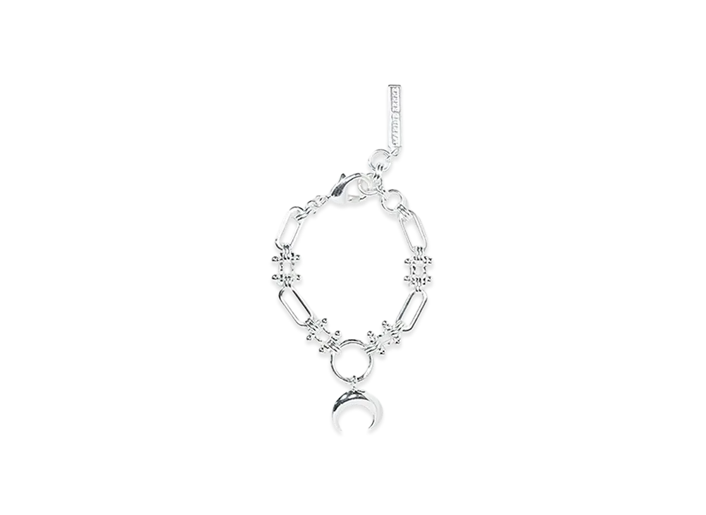 Marine serre SILVER PLATED MOON CHARM BRACELET "SHINY SILVER"