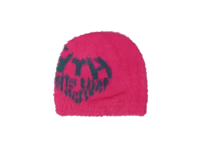 HTH shaggy heart logo beanie "PINK"