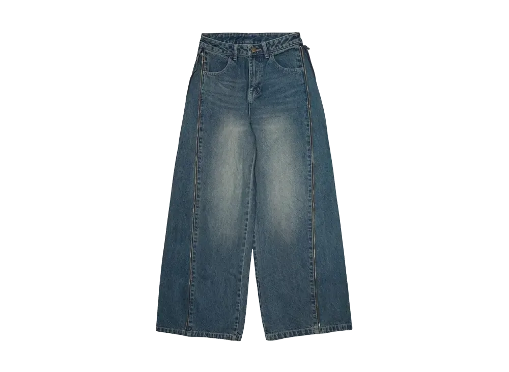 HTH side zip denim "INDIGO"