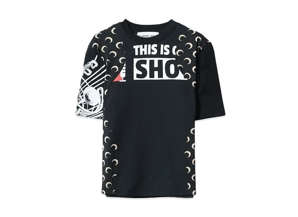 Marine serre REGENERATED GRAPHIC T-SHIRTS BABY FIT "BLACK"