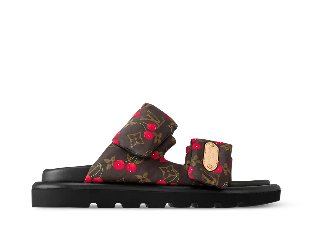 Takashi Murakami × Louis Vuitton Women's Pool Pillow Flat Comfort Mule "Cacao Brown"