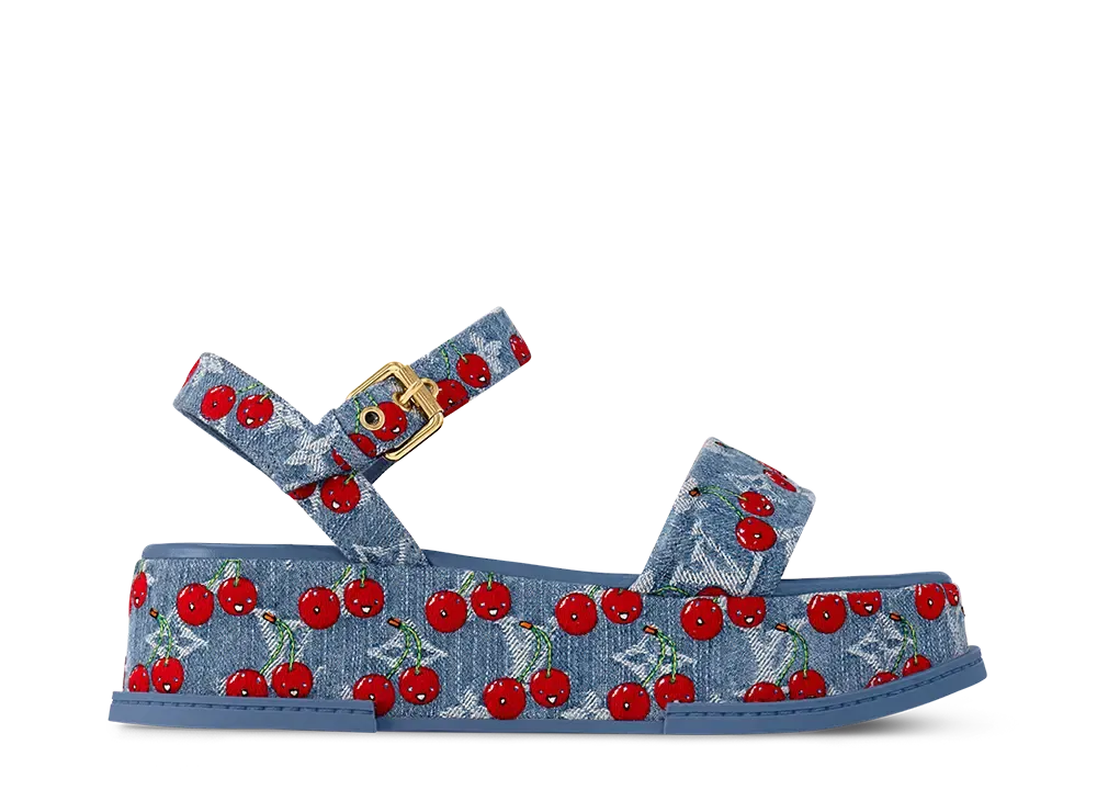 Takashi Murakami × Louis Vuitton Women's Maya Platform Sandal "Blue"