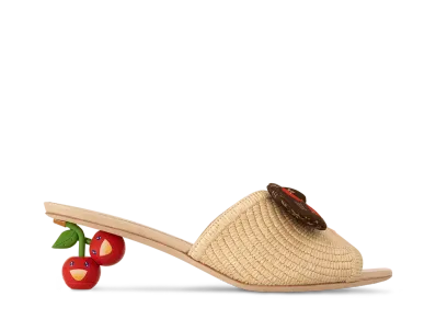 Takashi Murakami × Louis Vuitton Women's Cherie Mule "Raffia"