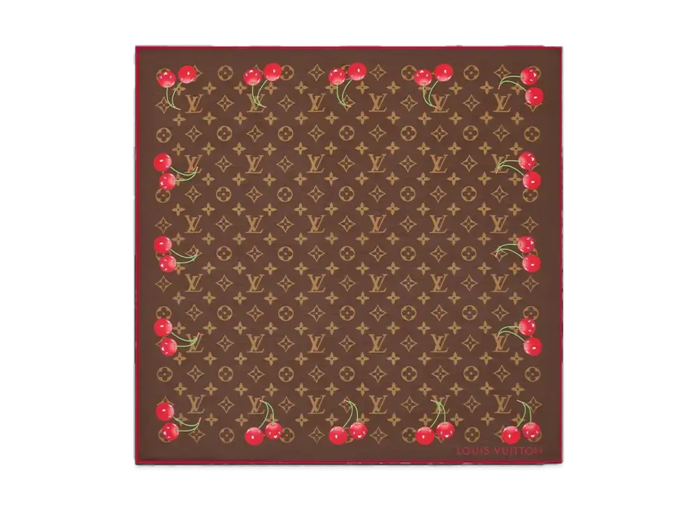 Louis Vuitton x Takashi Murakami Carre 55 Monogram Cherry "Brown"