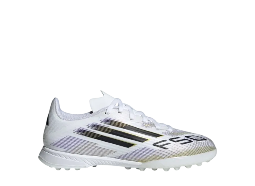 adidas GS F50 League TF "Cloud White/Core Black/Gold Metallic" JI0002 | SNKRDUNK adidas GS F50 League TF "Cloud White/Core Black/Gold Metallic" JI0002 | SNKRDUNK