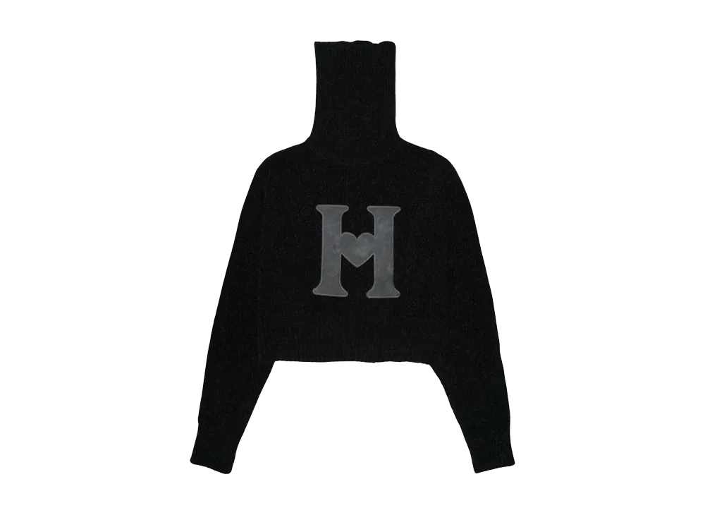 HTH H logo knit "BLACK"