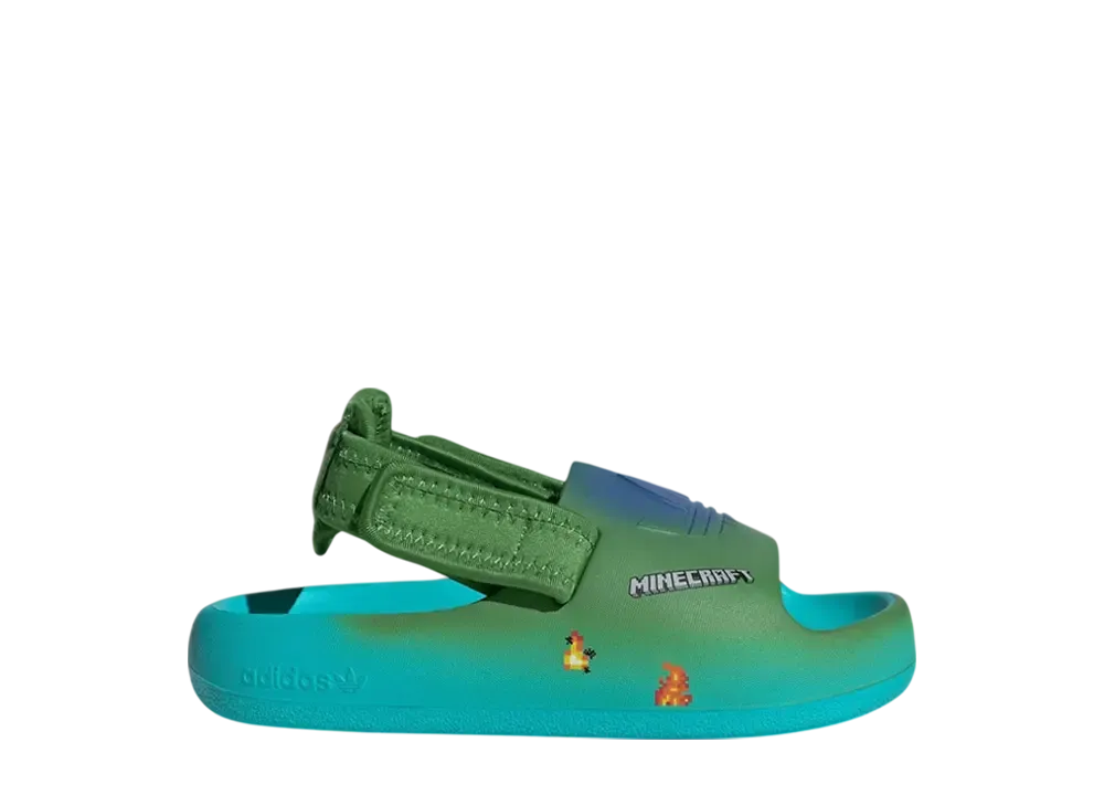 マインクラフト × アディダスオリジナルス PS アディフォーム アディレッタ "ゾンビ" (キッズ)
