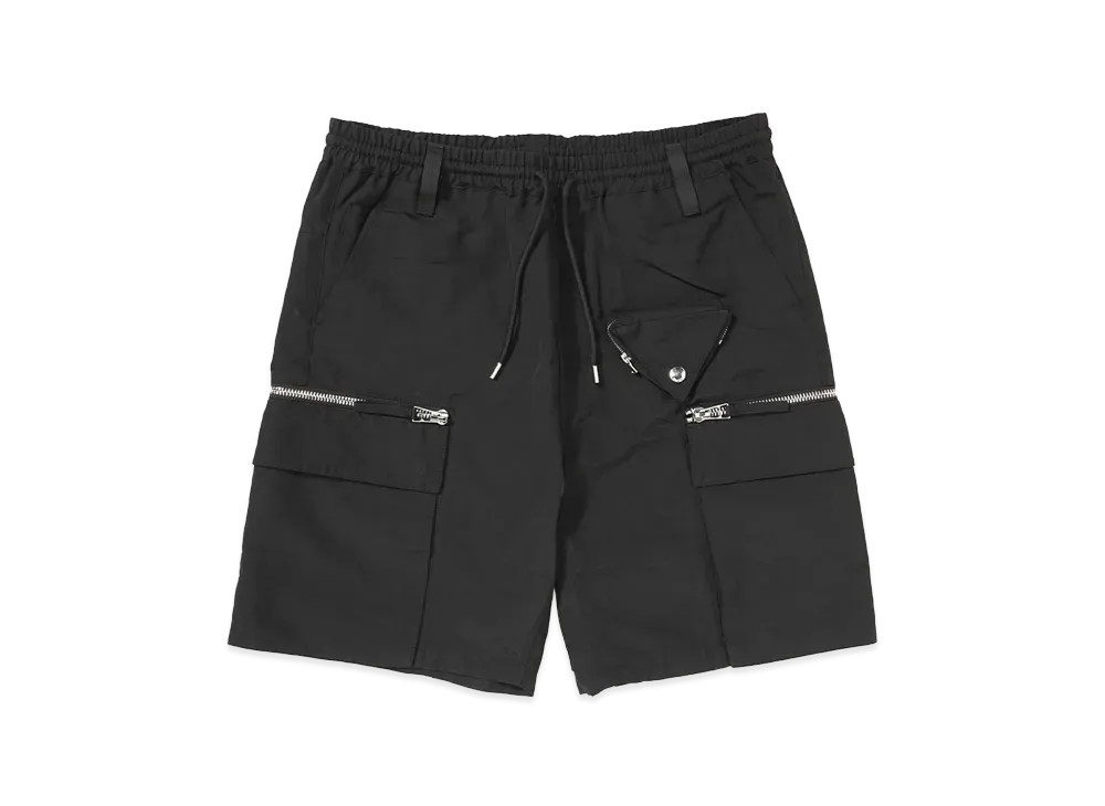 MLVINCE NYLON CARGO SHORTS "BLACK"