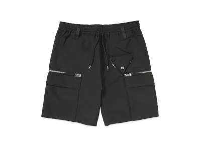 MLVINCE NYLON CARGO SHORTS "BLACK"