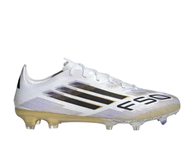 adidas F50 Pro FG Cleats "Cloud White/Core Black/Gold Metallic"