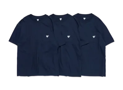 HUMAN MADE 3-Pack Pocket T-Shirt Set "Navy"