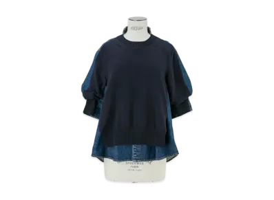 sacai Denim x Knit Pullover "Navy"