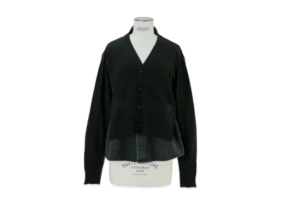 sacai Denim x Knit Cardigan "Black"