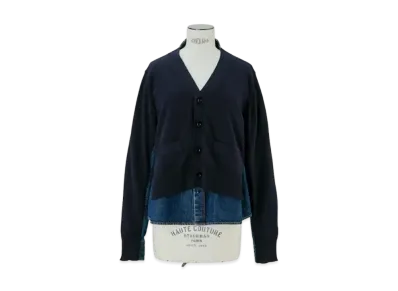 sacai Denim x Knit Cardigan "Navy"