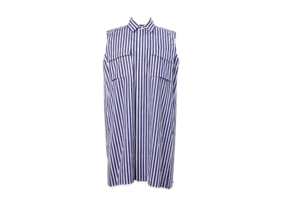 sacai Cotton Poplin Dress "Navy Stripe"