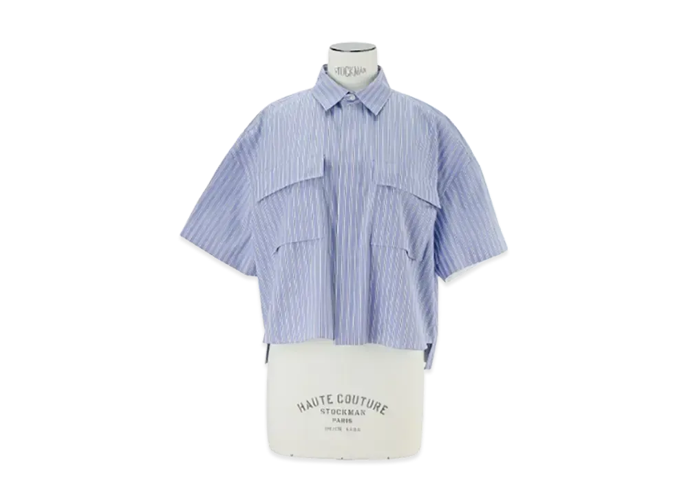 sacai Cotton Poplin Shirt "Light Blue Stripes"