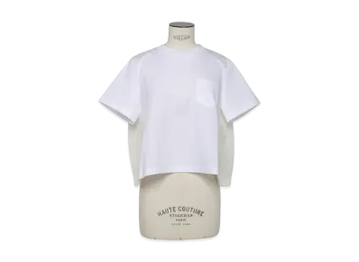 sacai Nylon Twill x Cotton Jersey T-Shirt "White/Off White"
