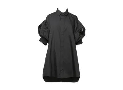 sacai Cotton Poplin x Nylon Twill Dress "Black"