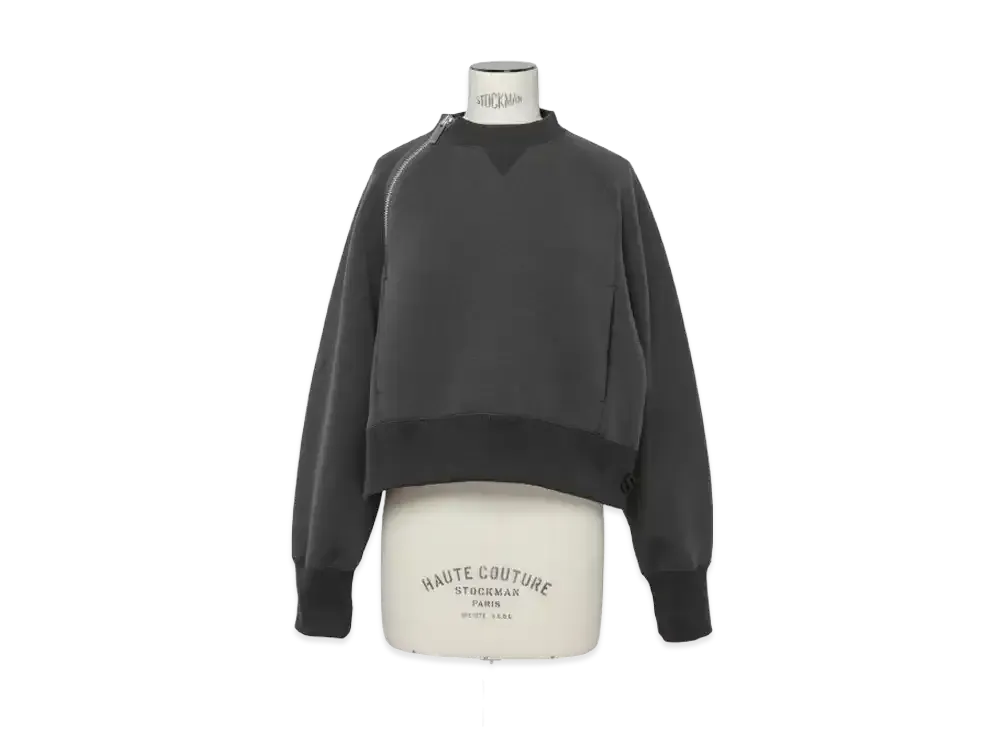 sacai S Sponge Sweat Pullover "Charcoal Gray"
