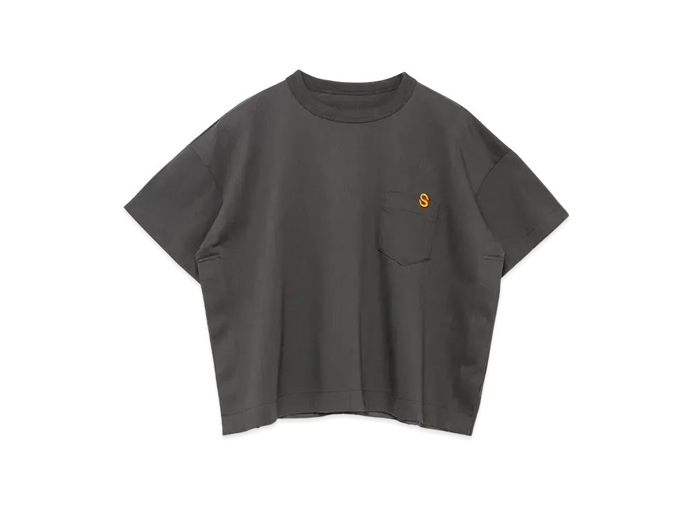 sacai S Cotton Jersey T-Shirt "Charcoal Gray"