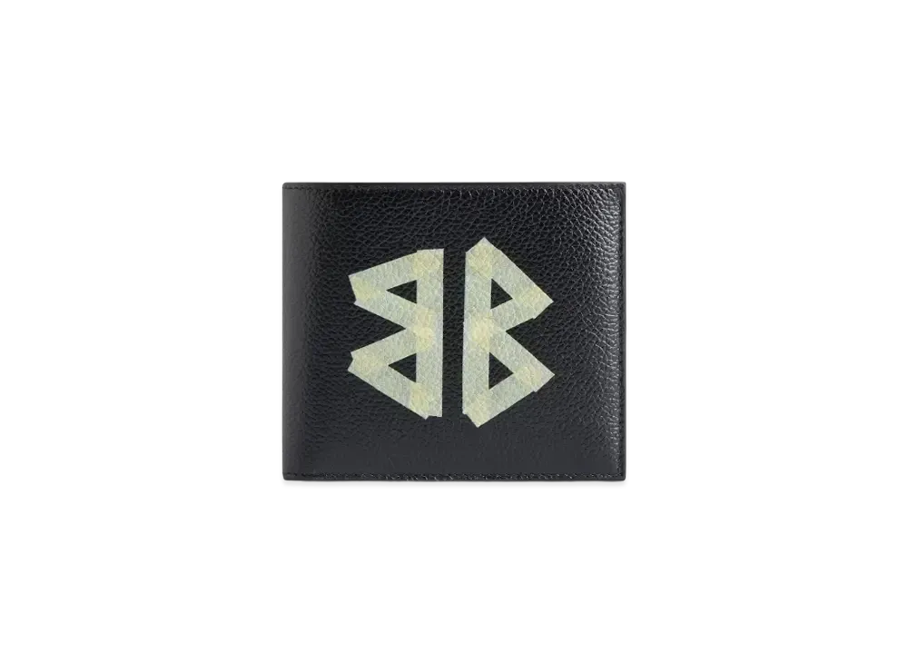 BALENCIAGA Cash Square Folded Coin Wallet "Black"