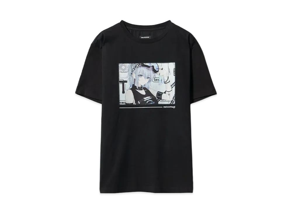 猫麦とろろ x SNKRDUNK \ NEKOMUGI TORORO 5th Anniversary T-shirts "A" "BLACK"