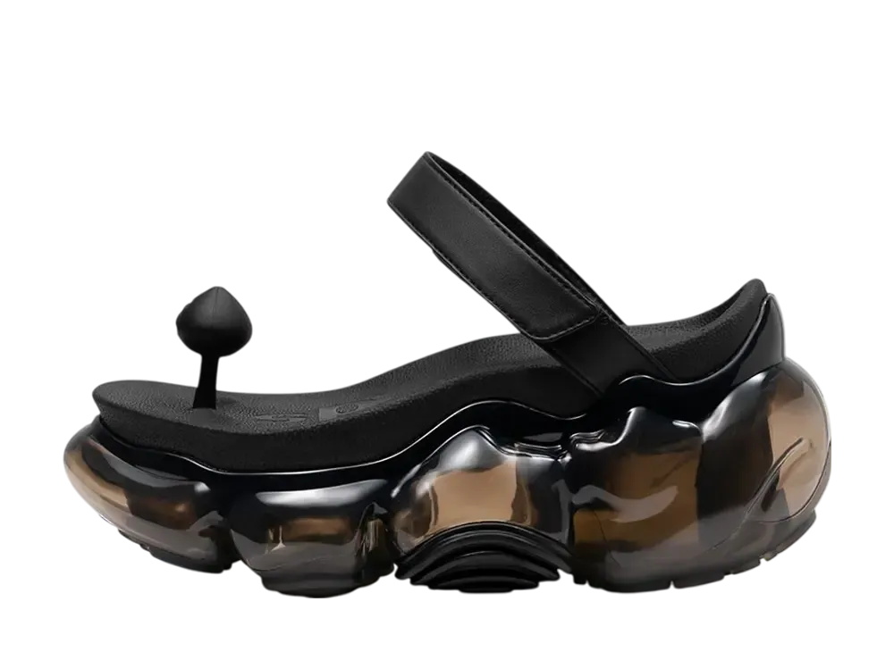 Sinéad O'dwyer × grounds Women's MOOPIE BP Sandal "Black"