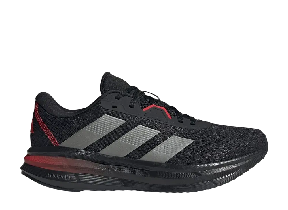 アディダス ギャラクシー7 ランニング "コアブラック/アイアンメタリック/ベタースカーレット"