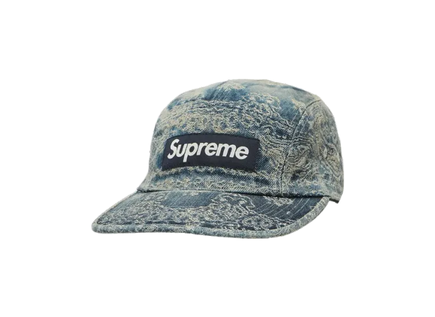 Supreme Bandana Jacquard Denim Camp Cap Supreme Bandana Jacquard Denim Camp Cap
