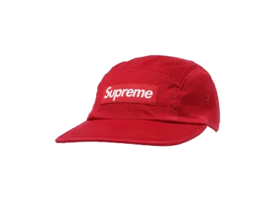 Supreme Washed Chino Twill Camp Cap "Red"