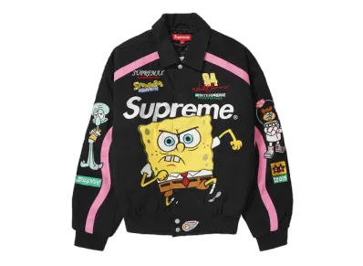 Supreme x SpongeBob SquarePants Jeff Hamilton Racing Jacket "Black"