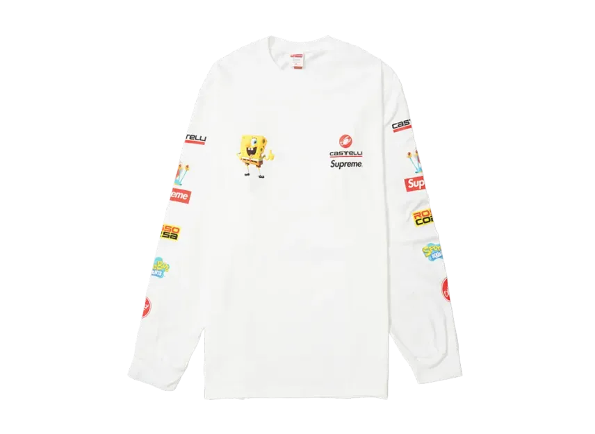Supreme x SpongeBob Castelli L/S Tee白M Supreme x SpongeBob Castelli L/S Tee白M Supreme SpongeBob