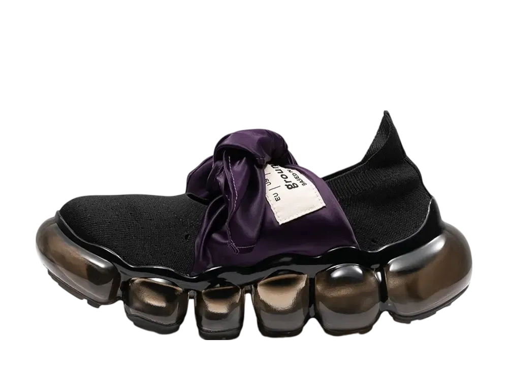 グラウンズ ジュエリー ハンキー パンプス "ブラックパープル/ブラック"