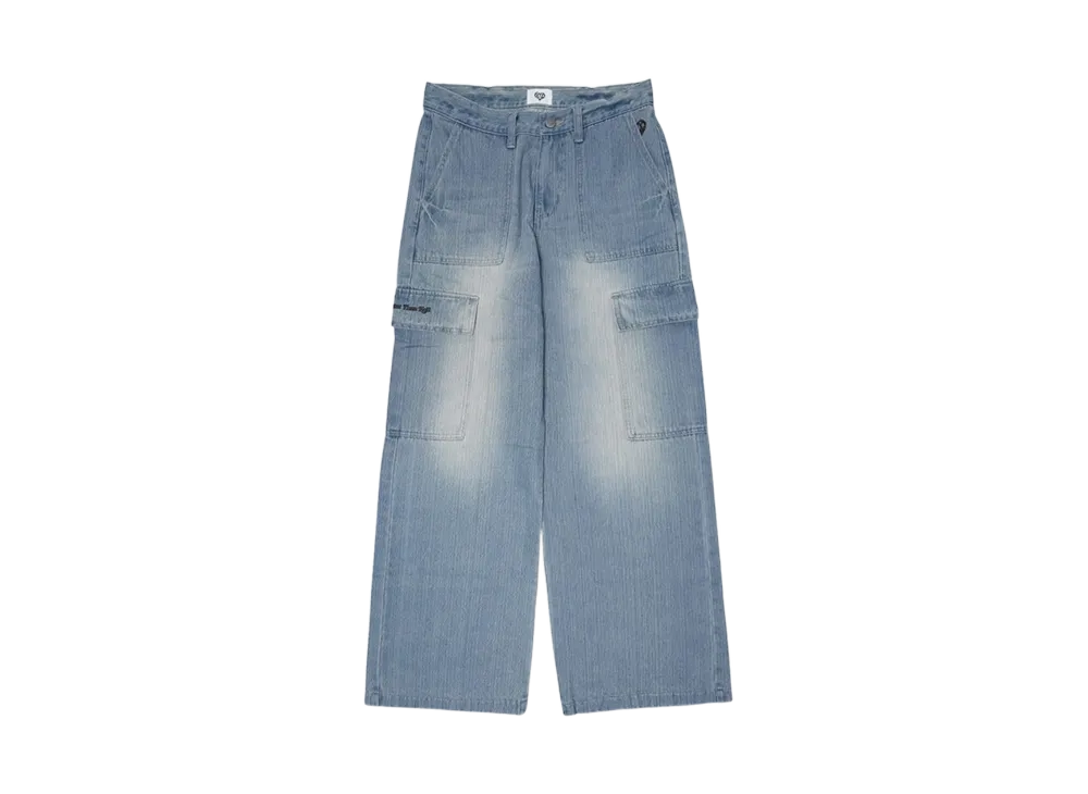 HTH denim cargo pants "LIGHT BLUE"