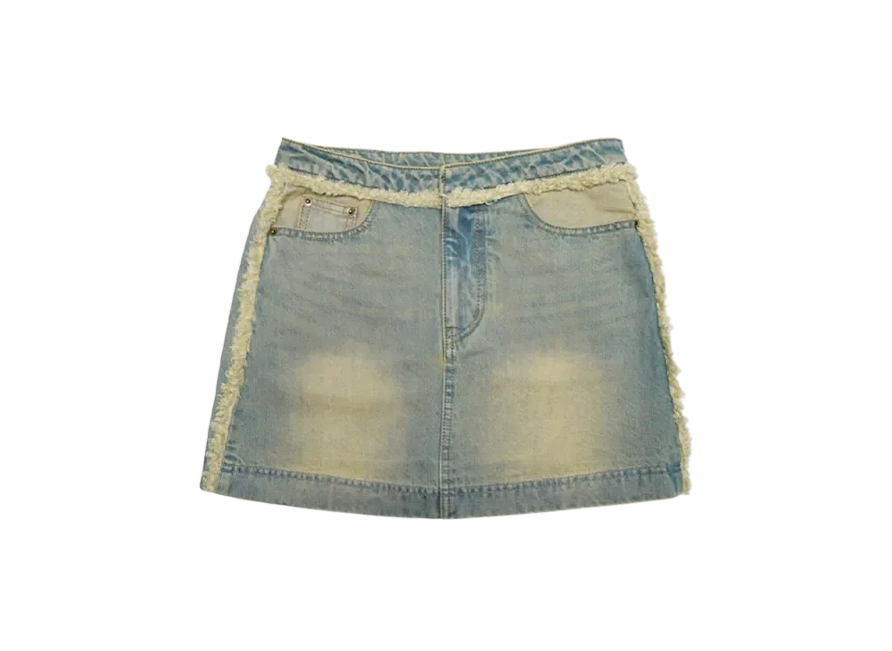 HTH denim boa skirt "INDIGO"