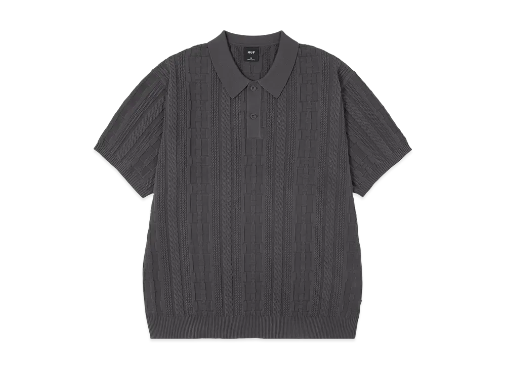 HUF Summer 25 Huf Polo Top "Charcoal"