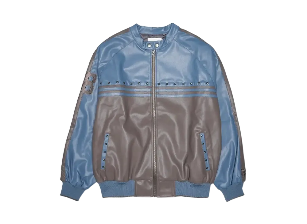 HTH ブルゾン faux leather switching blouson HTH faux leather switching blouson 