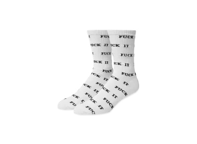 HUF Summer 25 Fuck It Glow Socks "White"