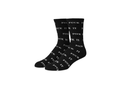 HUF Summer 25 Fuck It Glow Socks "Black"