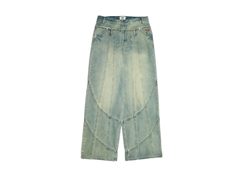 HTH switching denim "INDIGO/GREEN"