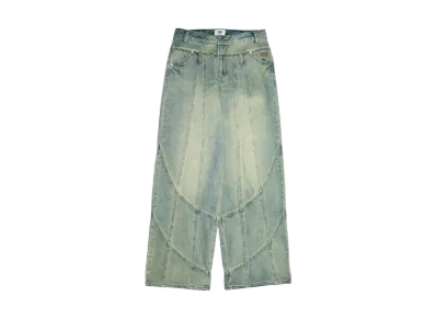 HTH switching denim "INDIGO/GREEN"
