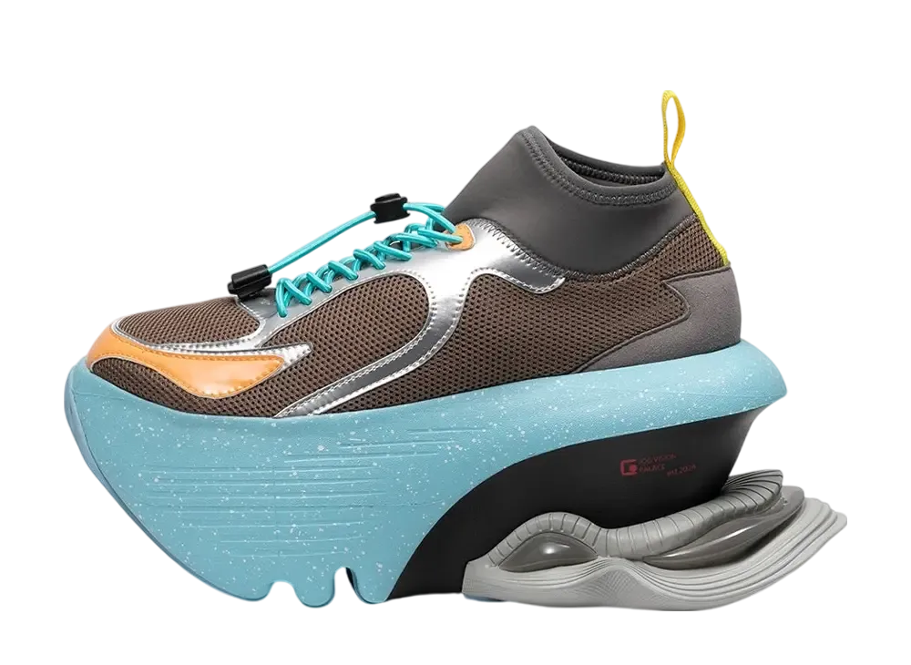 グラウンズ ジョグ ビジョン フラックス パレス "ベージュ/ライトブルーホワイトスプラッシュ"