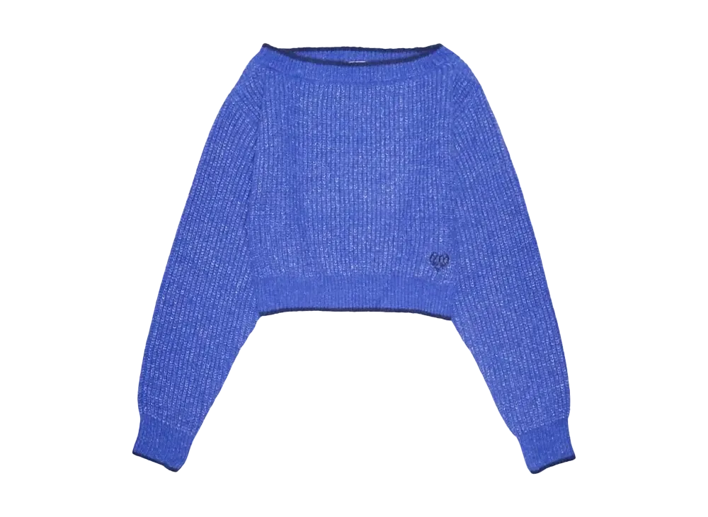 HTH off shoulder knit "BLUE"