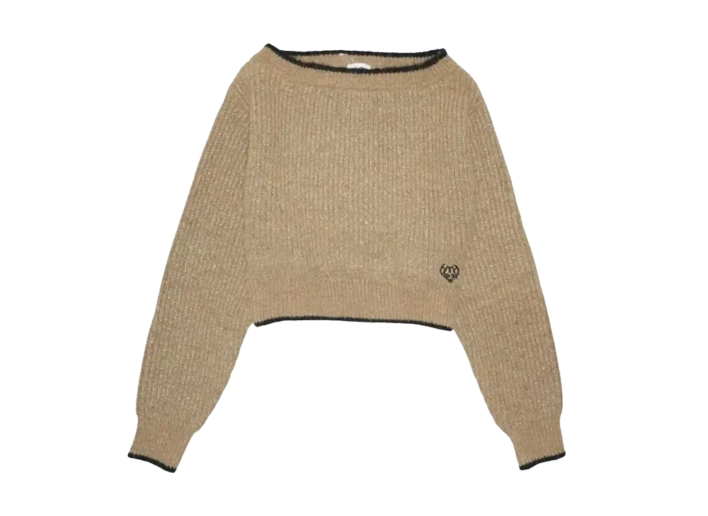HTH off shoulder knit "BEIGE"
