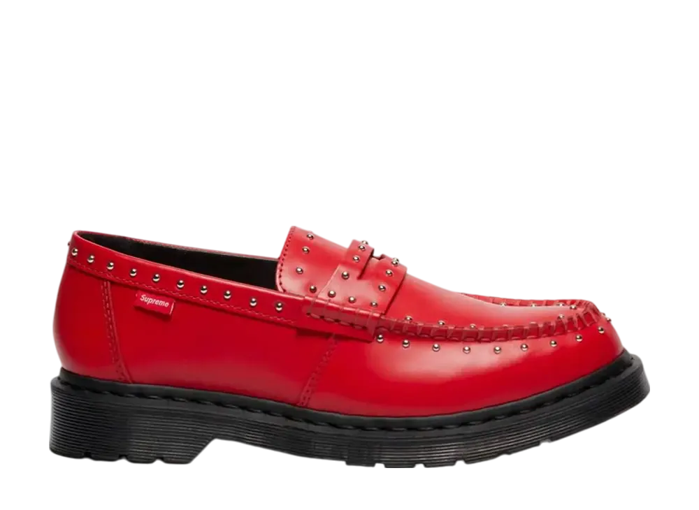 Supreme × Dr.Martens Studded Penton Loafer "Red" 25SS Week 13