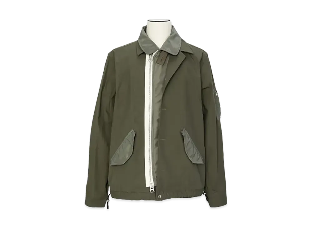 sacai Cotton Nylon Oxford Blouson "Khaki"
