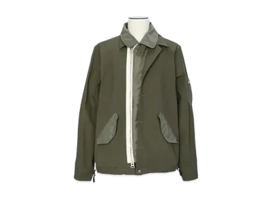 sacai Cotton Nylon Oxford Blouson "Khaki"