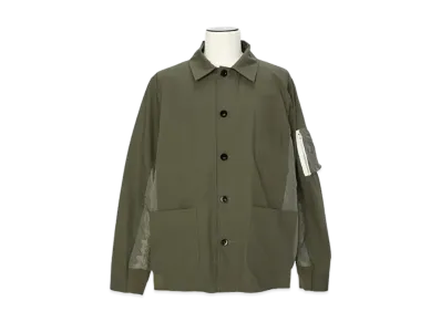 sacai Cotton Nylon Oxford Jacket "Khaki"