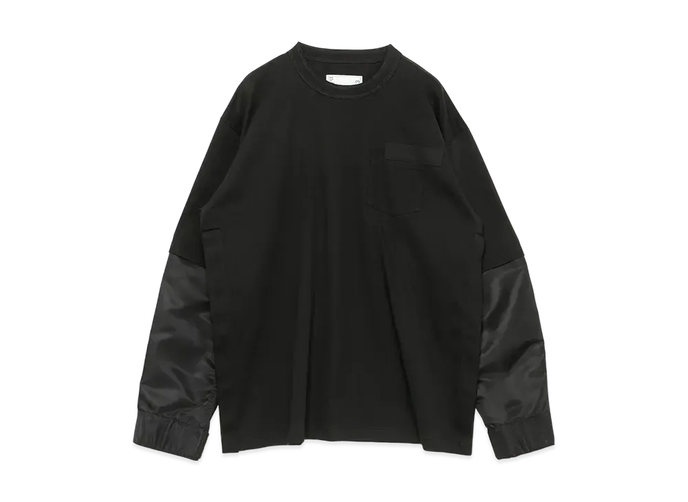 sacai Nylon Twill x Cotton Jersey L/S T-Shirt 